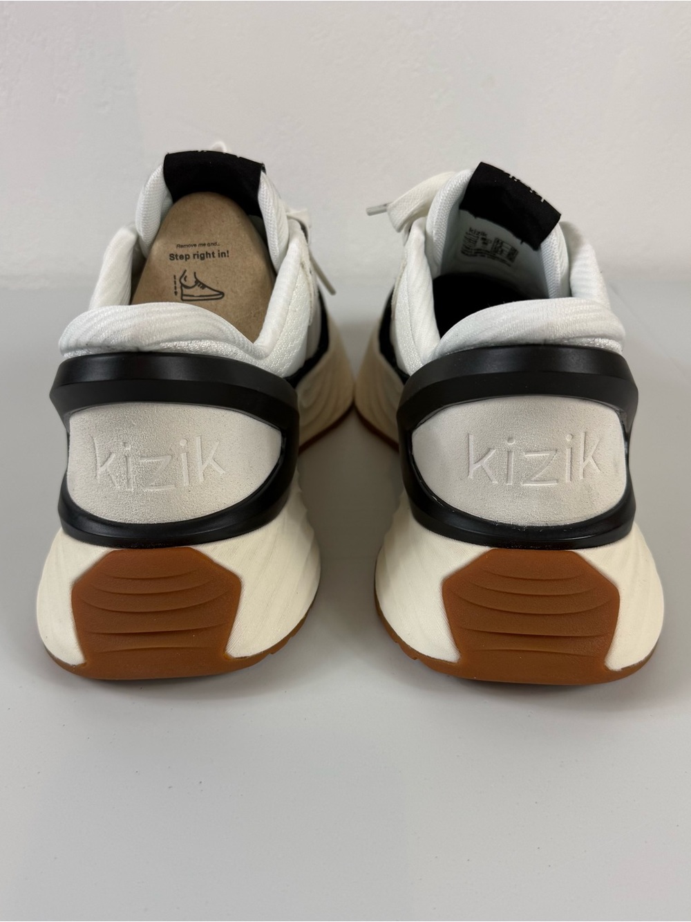 Kizik Men’s Monaco Sneakers Size 8.5 Black/White - Picture 4 of 6